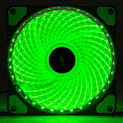 System fan Akyga AW-12E-BG 120mm 33 LED green Molex