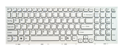 Replacement laptop keyboard SONY Vaio VPC-EH PCG-71811M PCG-71911M (WITH FRAME, WHITE)