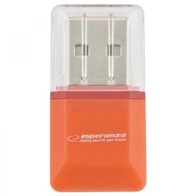 ESPERANZA Czytnik kart MicroSD USB Pomarańczowy EA134O