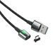 Baseus Zinc magnetyczny kabel USB / micro USB 2m 1.5A czarny (CAMXC-B01)