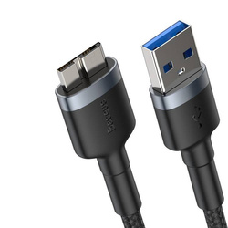 Baseus Cafule durable nylon cable USB 3.0 / micro USB SuperSpeed cable 2 A 1 m gray (CADKLF-D0G)