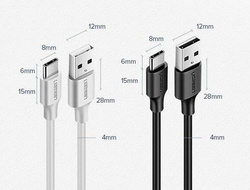 Ugreen kabel przewód USB - USB Typ C 480 Mbps 3 A 1 m biały (US287 60121)