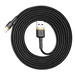 Baseus Cafule Cable Durable Nylon Braided Wire USB / Lightning QC3.0 1.5A 2M black-gold (CALKLF-CV1)