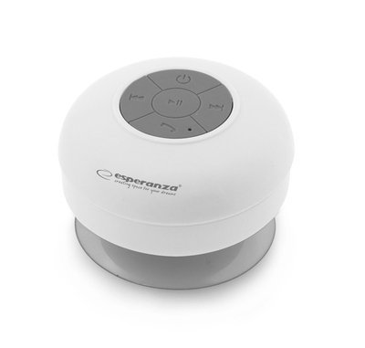 ESPERANZA Głośnik Bluetooth Wodoodporny SPRINKLE biały EP124W