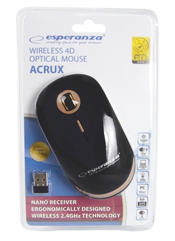 ESPERANZA mysz bezprzewodowa 2.4GHZ 4D OPT. USB ACRUX