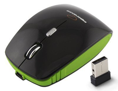 ESPERANZA myszka bezprzewodowa  2.4GHZ 4D OPT. USB CHARGER ZIELONA