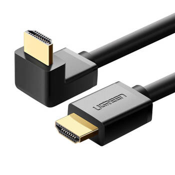 Ugreen kątowy kabel HDMI (90°) 4K 1m czarny (HD103)