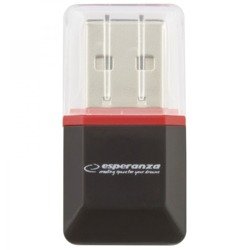 ESPERANZA Czytnik kart MicroSD USB Czarny EA134K