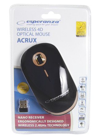 ESPERANZA mysz bezprzewodowa 2.4GHZ 4D OPT. USB ACRUX